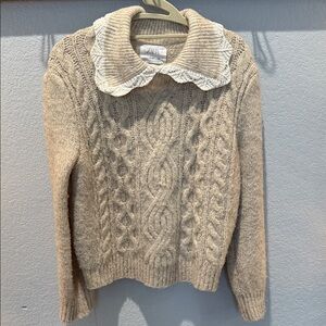 ZARA Cable Knit Sweater - Cream size 11-12